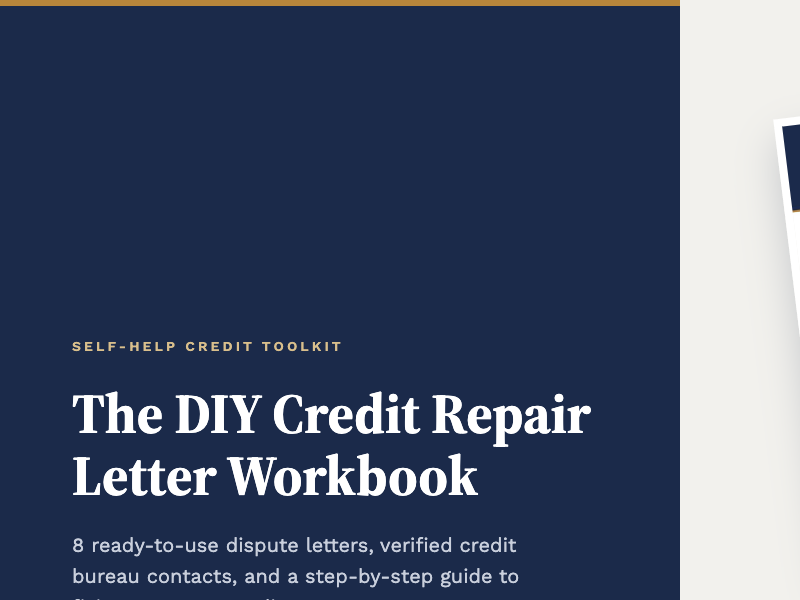 The DIY Credit Repair Letter Workbook